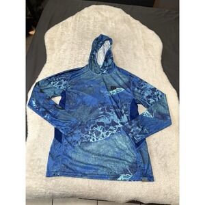Avid Gear Fishing Hooded Avidry 50+‎ UPF UVB Sweatshirt Wave Medium